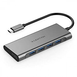 USB-C Multi-Port Hub with 4K HDMI Output, 4 USB 3.0