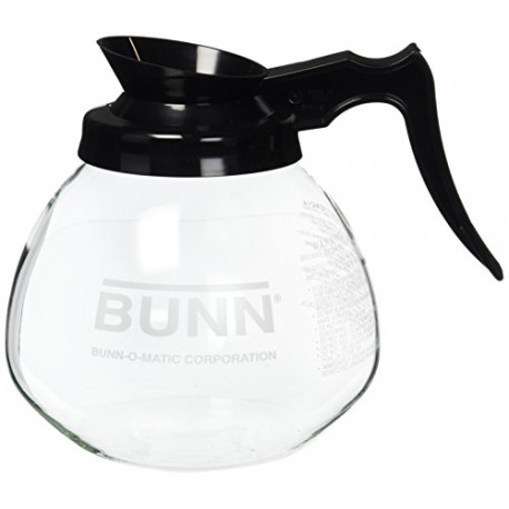 12 Cup Standard Decanter Coffee Pot, Clear/Black
