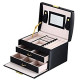 Jewelry Box with Lock and Mirror Lockable Travel