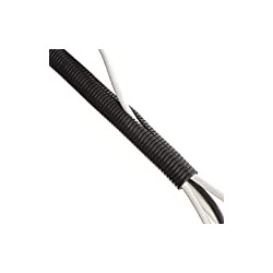 Black Cable Tube, 3' 7" Flexible Cable Management Sleeve