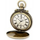 Classic Gold-Plated Antiqued Finish Quartz Pocket Watch