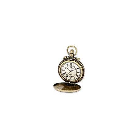 Classic Gold-Plated Antiqued Finish Quartz Pocket Watch