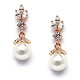 Rose Gold Wedding Earrings