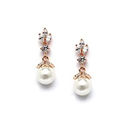 Rose Gold Wedding Earrings