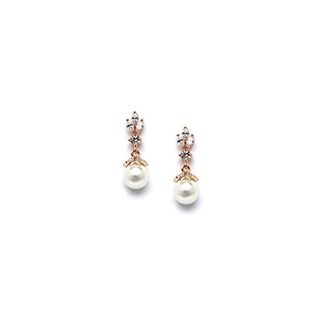 Rose Gold Wedding Earrings