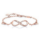 Womens 925 Sterling Silver Infinity Endless Love Symbol Charm