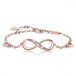 Womens 925 Sterling Silver Infinity Endless Love Symbol Charm