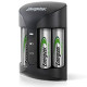 Energizer Rechargeable AA and AAA Battery Charger (Recharge Pro) with 4 AA NiMH Rechargeable Batteries