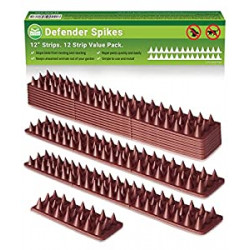 Pack 2 of Plastic Deterrent Anti Theft Climb Strips - 12pk [12 foot]