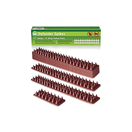 Pack 2 of Plastic Deterrent Anti Theft Climb Strips - 12pk [12 foot]