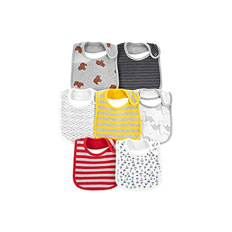 Simple Joys by Carter's Unisex Babies' Teething Bibs, Pack of 7