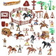 Wild West Cowboys and Indians Plastic Figures Play Set