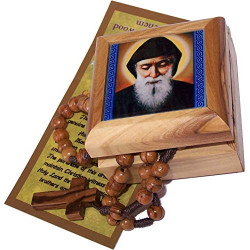 Olive Wood Rosary and Box from Bethlehem