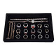 Black Velvet Stackable Jewelry Trays Organizer