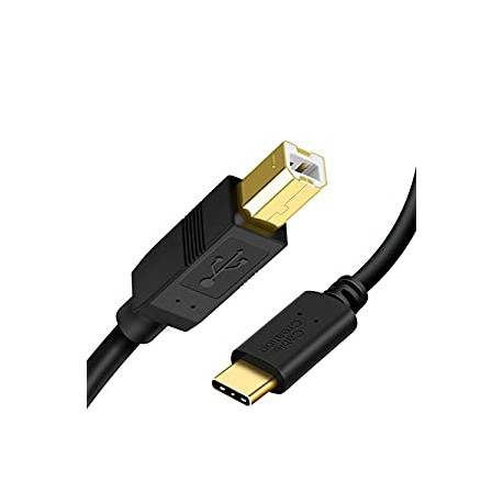 USB B to USB C Printer Cable 6.6 FT