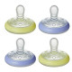 BPA-Free Binkies, 6-18m, 4-Count, Blue/Yellow