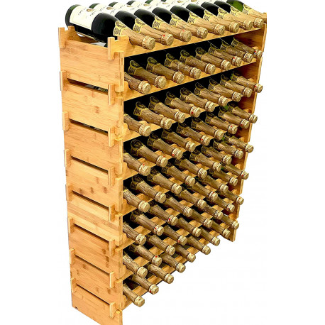 Wine Holder Display Shelves, Wobble-Free (Eight-Tier, 72 Bottle Capacity)