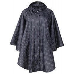 Women's Waterproof Packable Batwing-Sleeved Raincoat