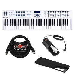 KeyLab Essential 61 Universal MIDI Controller and Software with 6ft MIDI Cable, Sustain Pedal & Keyboard Dust Cover (Medium)