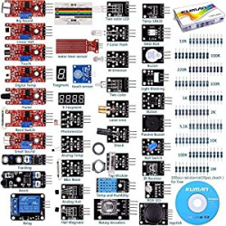 Compatible For Arduino Raspberry pi Sensor kit, 37 in 1 Robot Projects Starter Kits