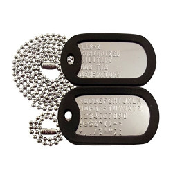 Pack 2 of Military Dog Tags