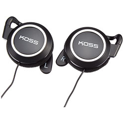 SportClip Clip-On Headphones,Black