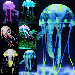 quarium Décor Small Silicone Artificial Plant Ornament Jellyfish/Coral