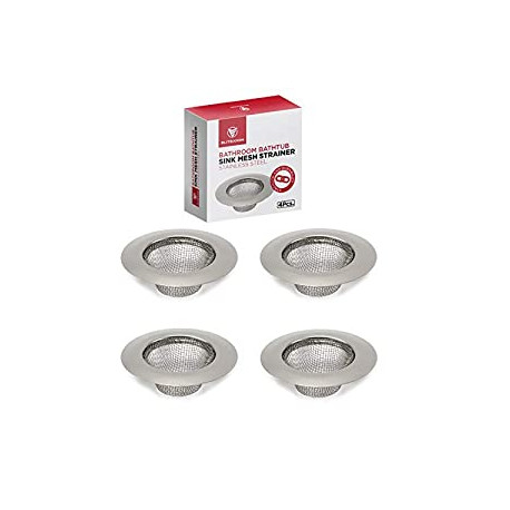 4pcs Bathroom Bathtub Sink Mesh Strainer Stainless Steel (Pack of 4)