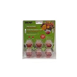 Prefilled Fruit Fly Traps, 6-Pack, Red