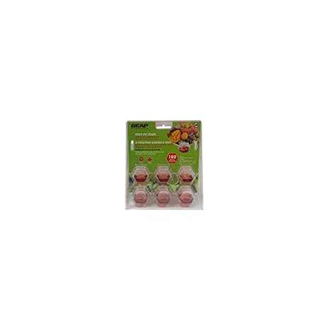 Prefilled Fruit Fly Traps, 6-Pack, Red
