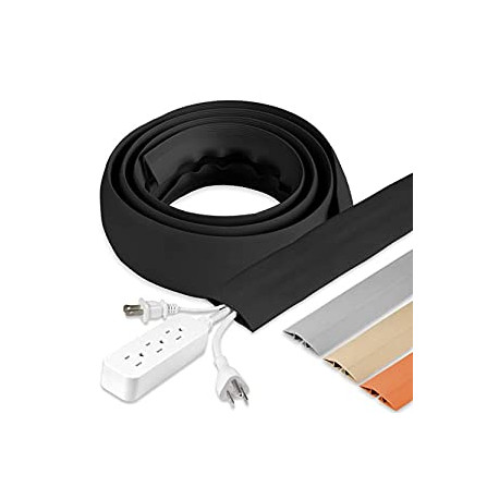 Floor Cord Cover, 6 Ft, Rubber Protector