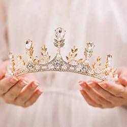 Gold Bride Wedding Queen Flower Crowns and Tiaras