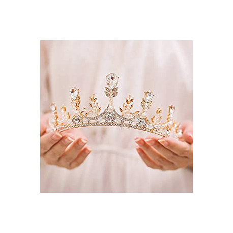 Gold Bride Wedding Queen Flower Crowns and Tiaras