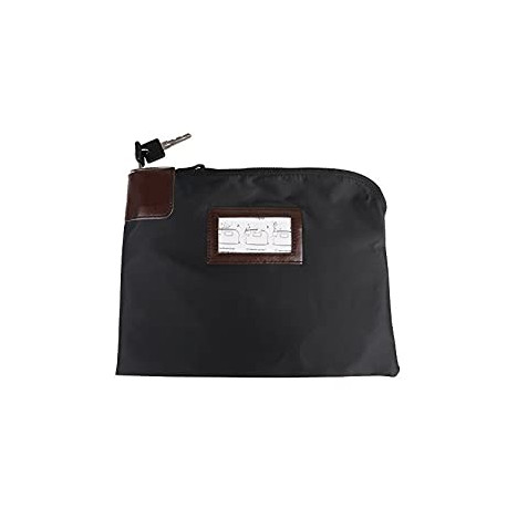 Pack 6 of Locking Security Money Cash Register Bag Bank Deposit Bag With Locks 10.82 X 8.2 X 1.38-Inch, Black