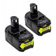 2Pack 4.0Ah Replacement for Ryobi 18V Lithium Battery
