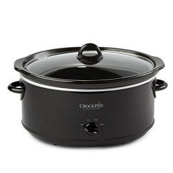 8-Quart Oval Manual Slow Cooker, Black