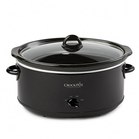 8-Quart Oval Manual Slow Cooker, Black