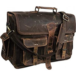 Leather Laptop Messenger Bag Vintage