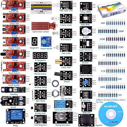 Compatible For Arduino Raspberry pi Sensor kit, 37 in 1 Robot Projects Starter Kits
