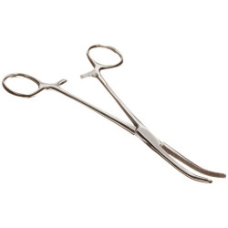 Stainless Steel Hemostat Curved, 8" Length