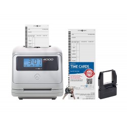 Auto Totaling Time Clock, 50 Employees - Made in USA