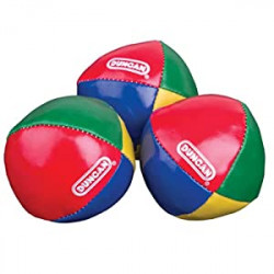 [Pack of 3] Multicolor, Vinyl Shells, Circus Balls with 4 Panel Design