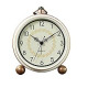 Alarm Clock, Retro Non-Ticking Table Clock Battery Operated Small Alarm Clock with Quartz Analog