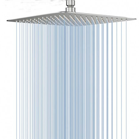 High Pressure Square Shower Head 12 Inches Large