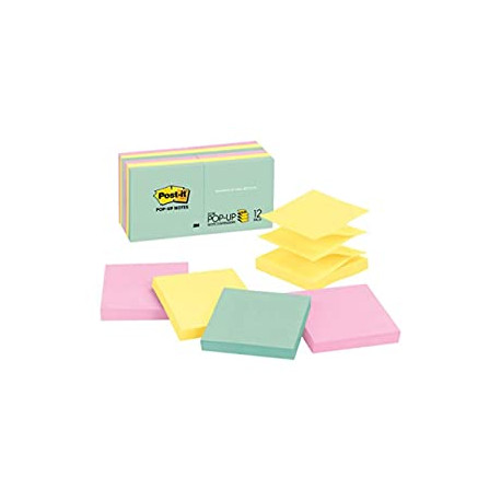 Post-it Pop-up Notes, 3x3 in, 12 Pads