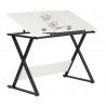 Modern Axiom Artists Drawing Table - Charcoal and White