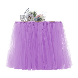 Pack 2 of Romantic TUTU Table Skirt Tulle Tableware Queen Wonderland Table