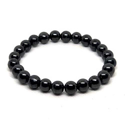 8 mm Authentic Shungite Bead Bracelet Stretchy
