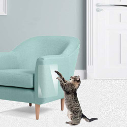 Clear Flexible Vinyl Cat Scratching Guard for Furniture,4-Pack,17.7" L X 12" W