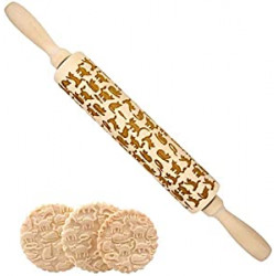rolling pins for baking Cats Pattern Embossing Rolling Pin